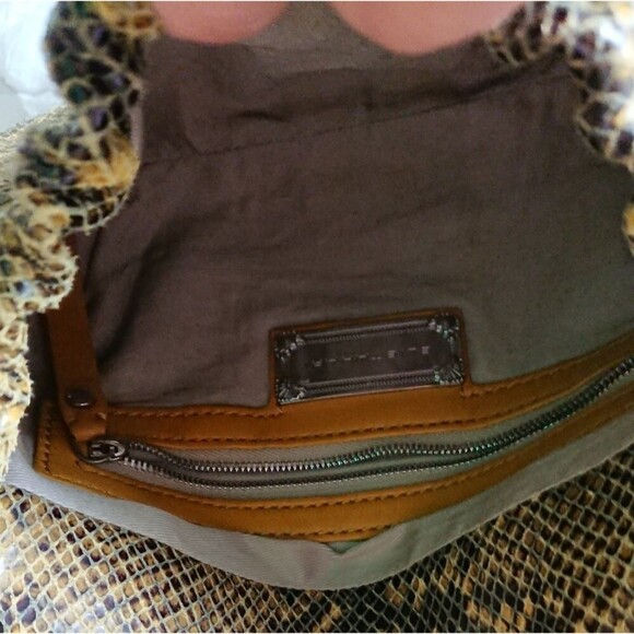 Elie Tahari Python Embossed Leather Crossbody Bag in yellow and black - Picture 11 of 14